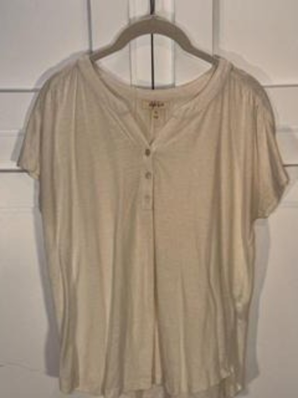 Style & Co Women's Short Sleeve Henley Top M - Picture 2 of 6